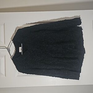 Universal Thread Black Fuzzy V Neck Oversized Sweater Size XS